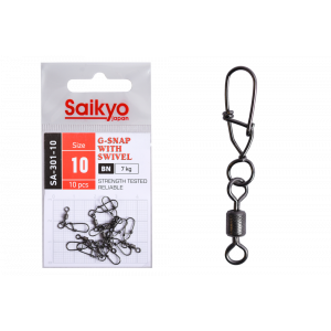 Вертлюг с застежкой Saikyo SA-301-10 - 10 шт (7кг)